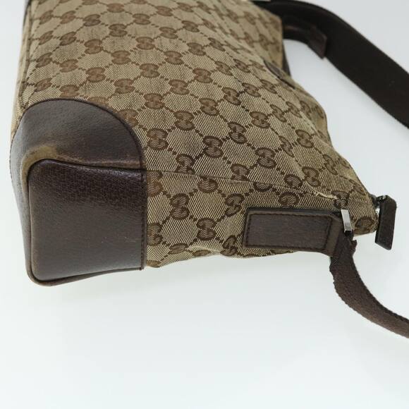 GUCCI GG Canvas Shoulder Bag Beige Brown - Picture 5 of 12